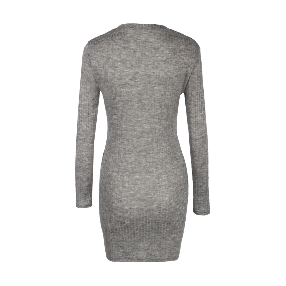 W25038-4  Womens Knitwear Bodycon Cocktail Evening Party Sweater Mini Dress